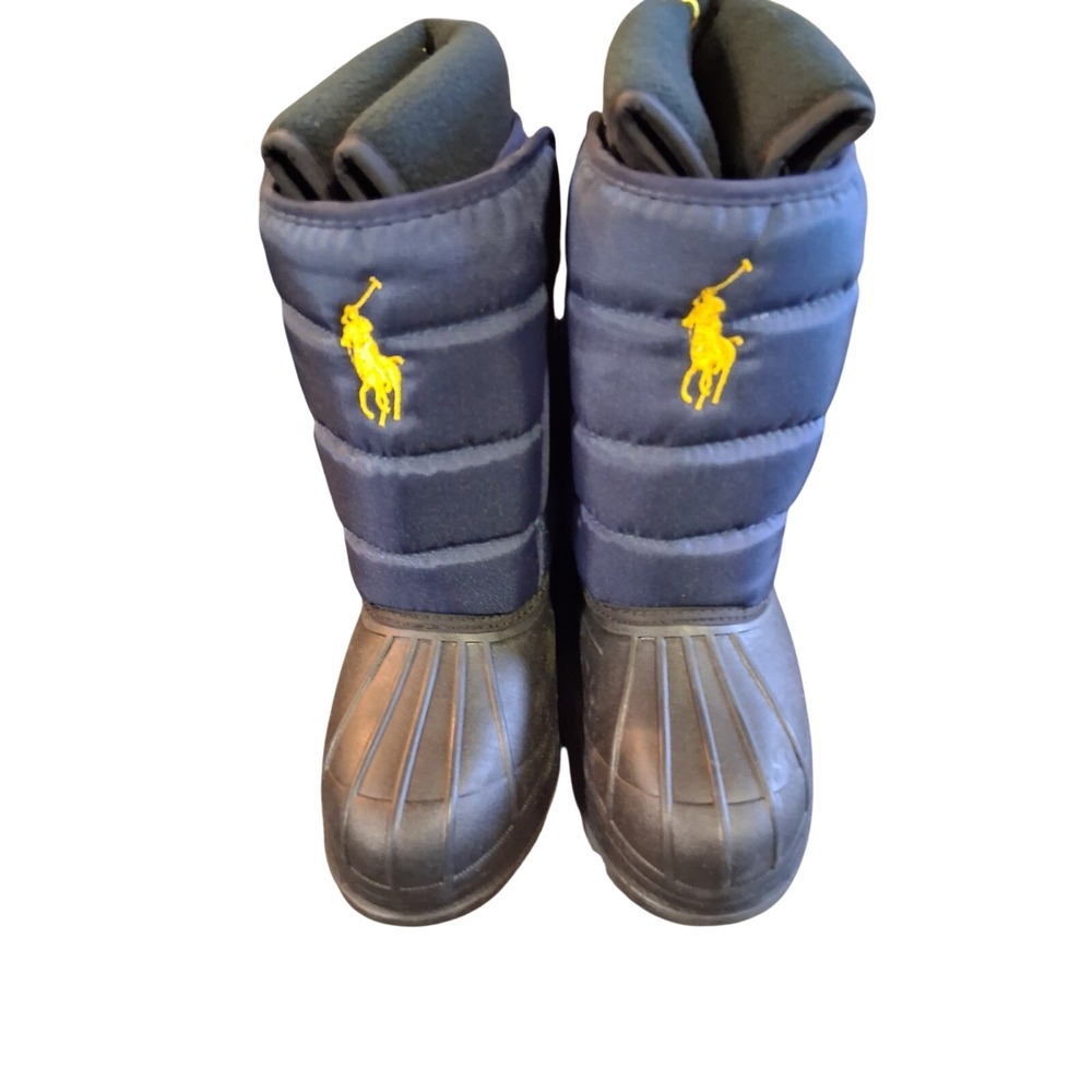 Polo Ralph Lauren Vancouver Snow Boots Navy‎ Blue Junior Youth Size 3